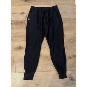 Under Armour Mens Black Athletic Jogger Pants Size Medium